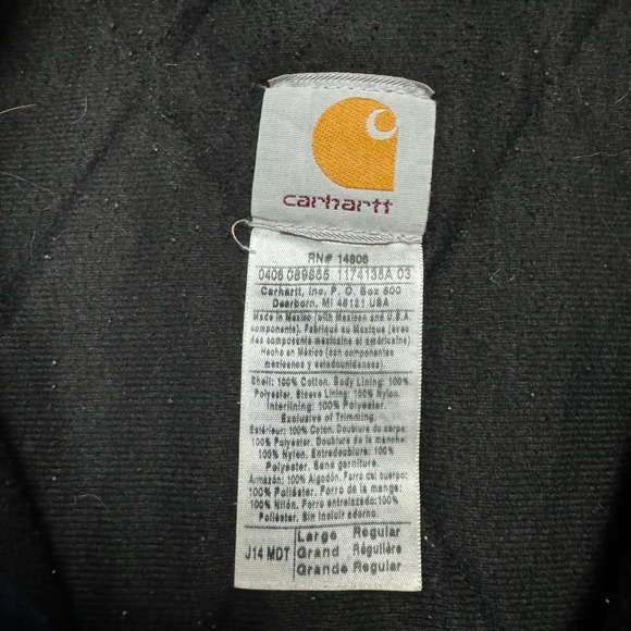 Carhartt Workwear 90s Vtg Union USA Made Navy Detroit Jacket - Picture 3 of 7